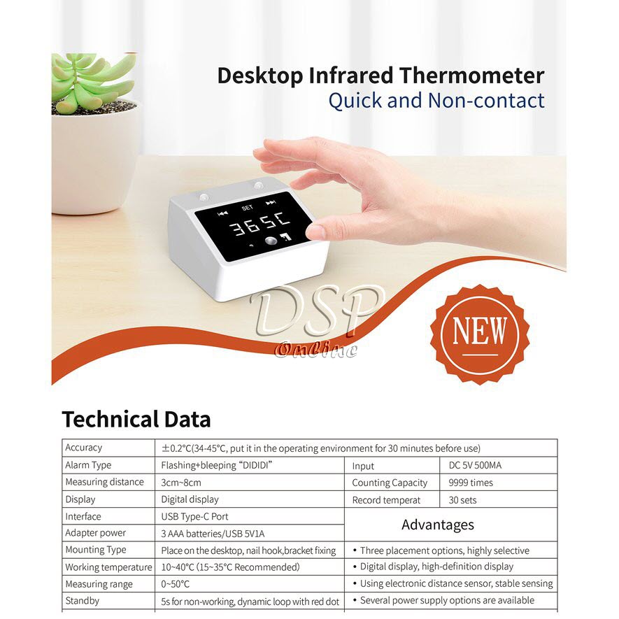 ขายถูก HIP Infrared Thermometer เครื่องวัดอุณหภูมิแบบพกพาขนาดเล็กไม่ต้องสำผัส รุ่นใหม่ K2 Rehabor 📣มีอย.📣