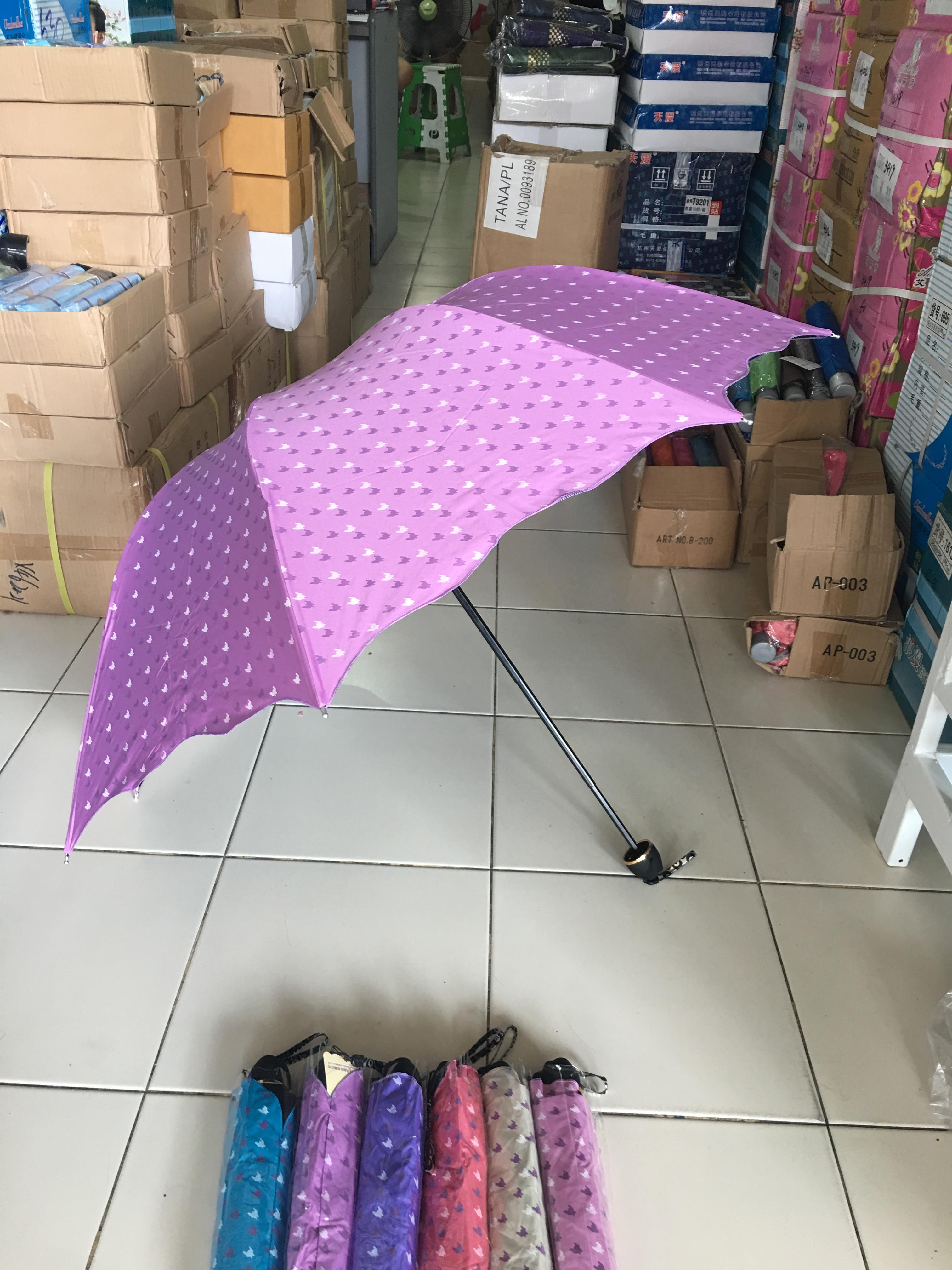 ร่มโค้งแฟชั่นยูวีดำรหัส3413