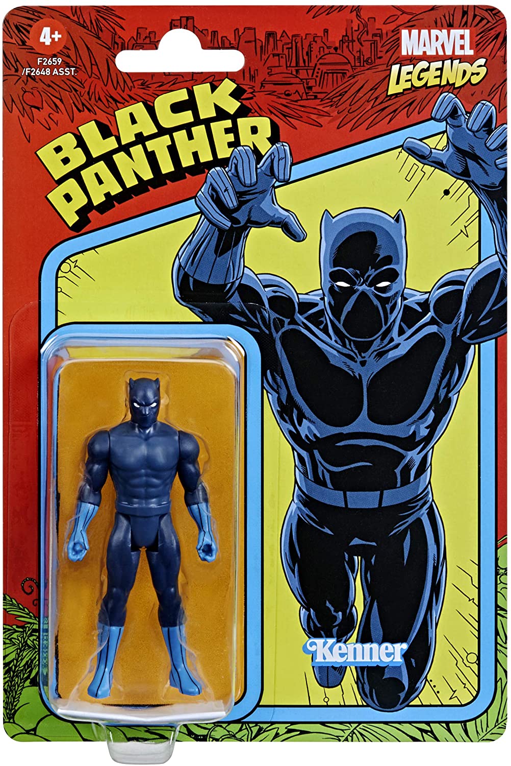 Hasbro Marvel Legends Series Black Panther 3.75-Inch Retro 375 Collection Action Figure ฮาสโบร มาร์เวล เลเจนด์ หุ่นโมเดลฟิกเกอร์ แบล็ค แพนเตอร์ ขนาด 3.75 นิ้ว ลิขสิทธิ์แท้