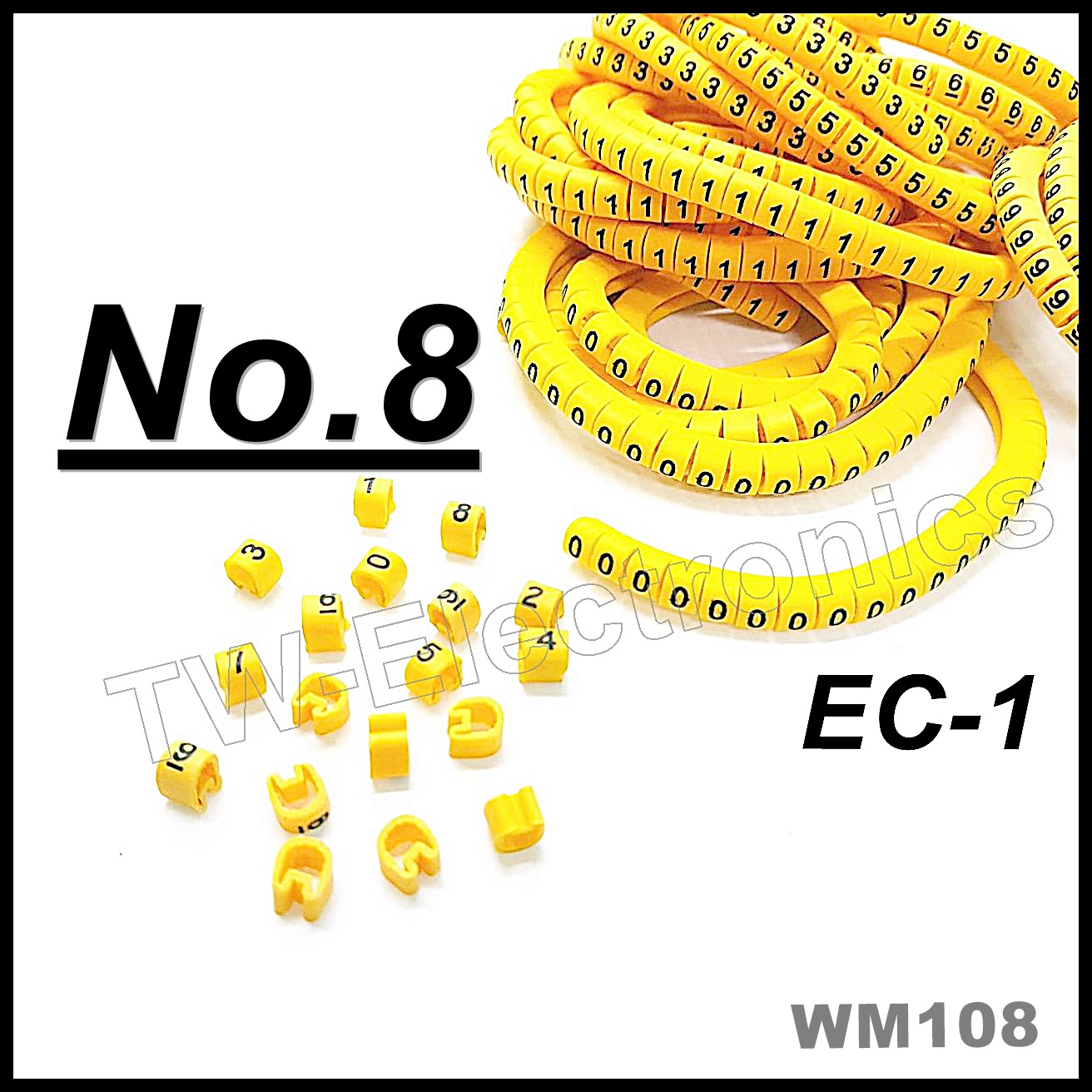 ตัวเลขมาร์คสาย No. 8 / EC-1 (WM108)