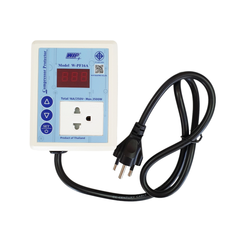 ตัวป้องกันไฟตกไฟเกิน ยี่ห้อ WIP ขนาด 16A สำหรับตู้เย็น ตู้แช่