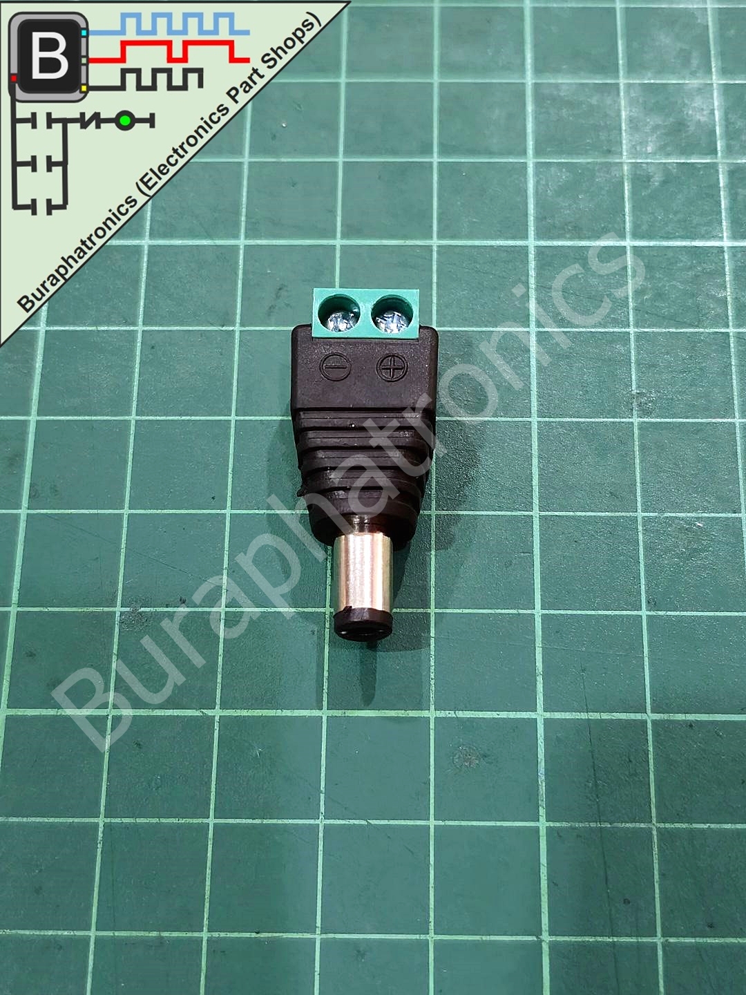 DC JACK Male Screw 5.5x2.1mm. (ขั้วต่อตัวเมีย)