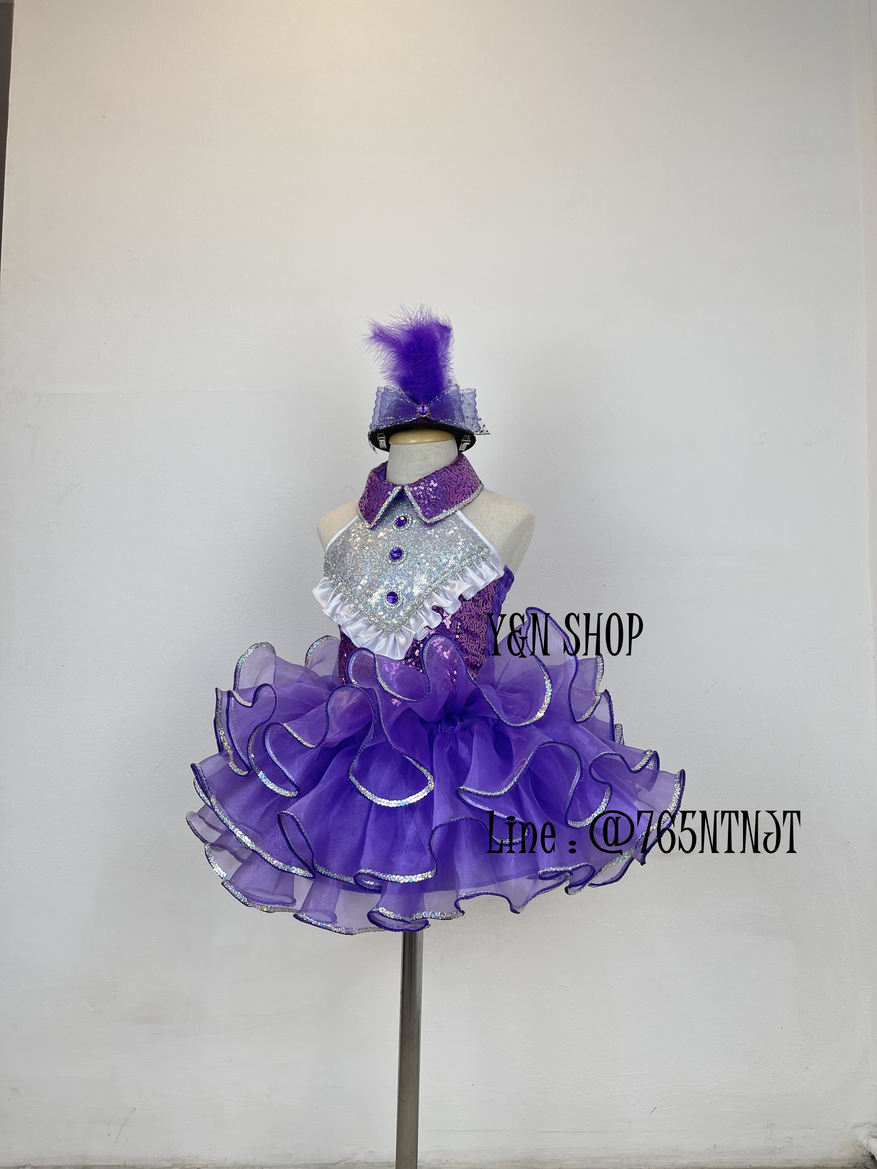 Y&NShop ชุดดรัมเมเยอร์ ชุดเชียร์ลีดเดอร์ เด็กผู้หญิงอนุบาล-ประถมต้น แบบชุดคอปก