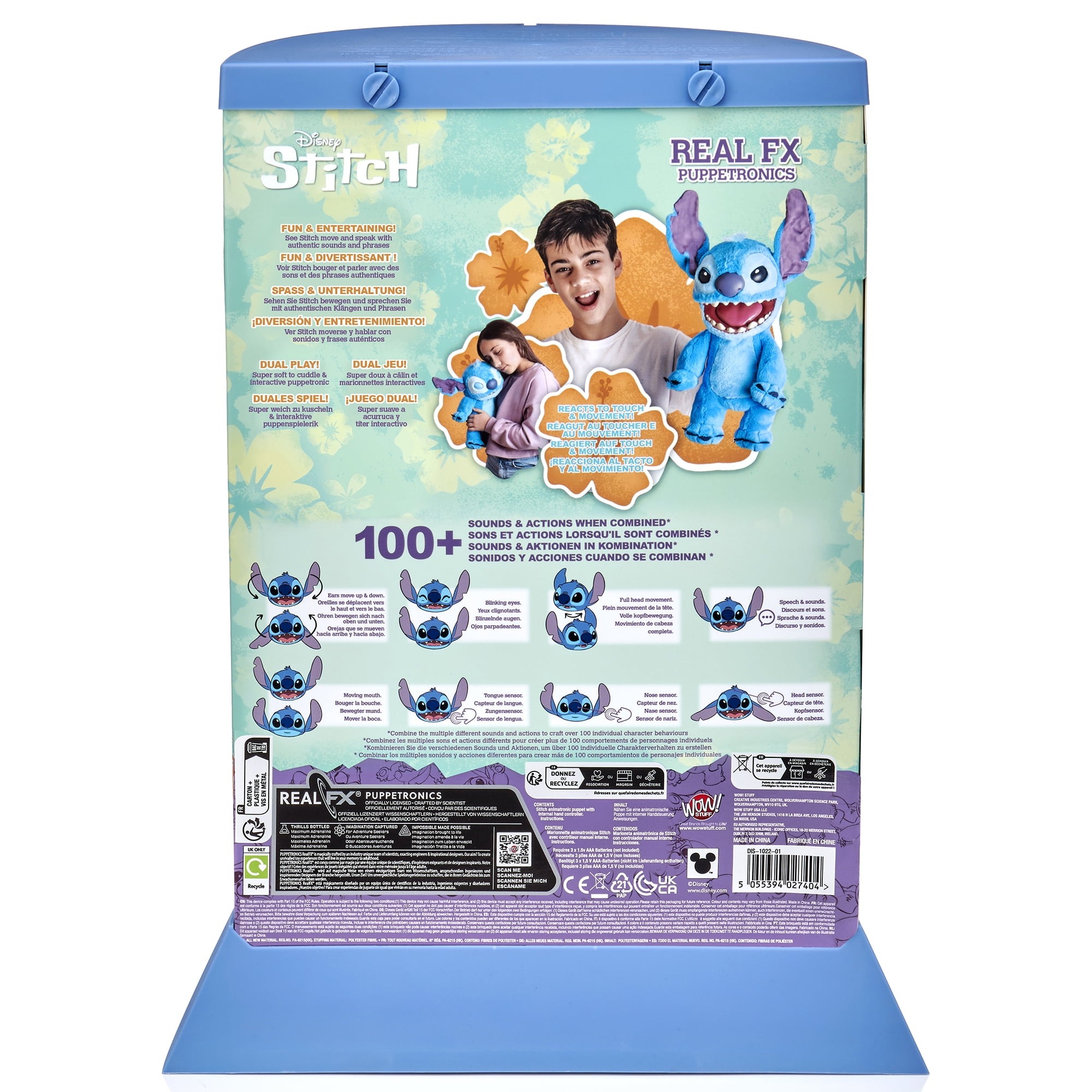 WOW! Stuff Disney Stitch Puppetronic by RealFX ตุ๊กตาสติทช์ พูดได้ ขยับได้ สูง 45 ซม. ลิขสิทธิ์แท้