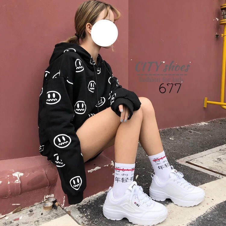 รองเท้าผ้าใบ Style FILA Disrupto (สีชมพู)