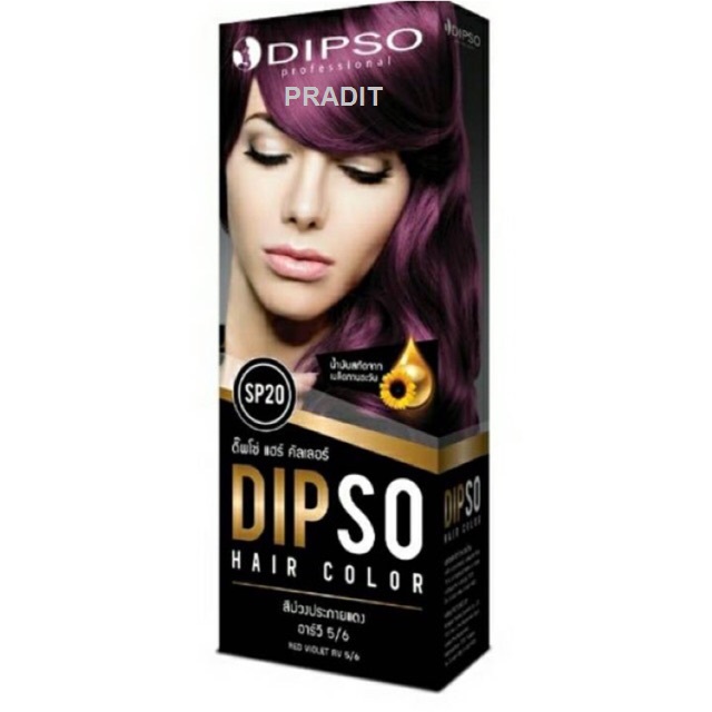 DIPSO HAIR COLOR ดิ๊พโซ่ แฮร์คัลเลอร์ SP20 สีม่วงประกายแดง 220 กรัม