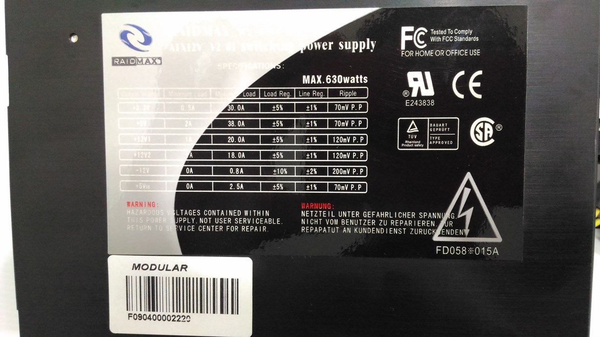 RAIDMAX VOLCANO RX-630A 630W