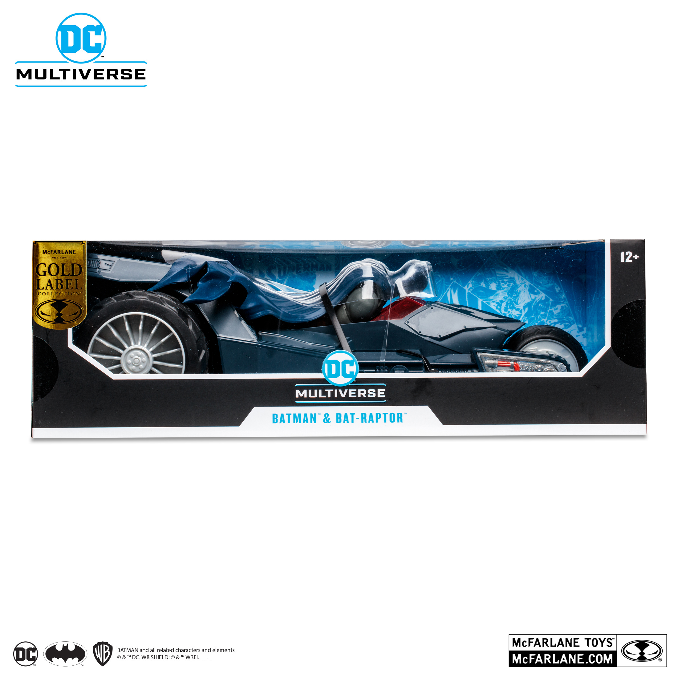 McFARLANE DC Multiverse Batman & Bat-Raptor (The Batman Who Laughs) Gold Label แมคฟาร์เลน ดีซี มัลติเวิร์ส หุ่นโมเดลฟิกเกอร์ แบทแมน ขนาด 7 นิ้ว และ แบท-แรปเตอร์ ลิขสิทธิ์แท้