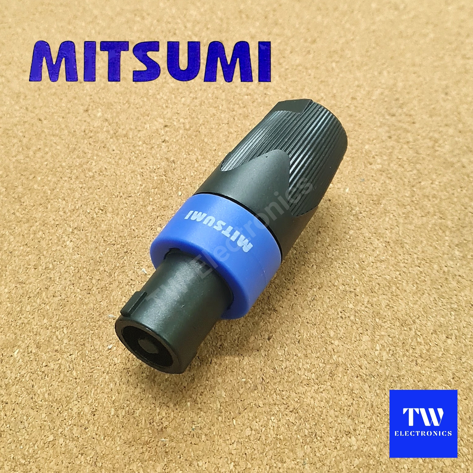 ปลั๊กลำโพงสปีคคอน (ตัวผู้) สีน้ำเงิน / MITSUMI