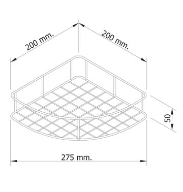 HW103-W103A ชั้นวางของแบบโค้งเล็ก