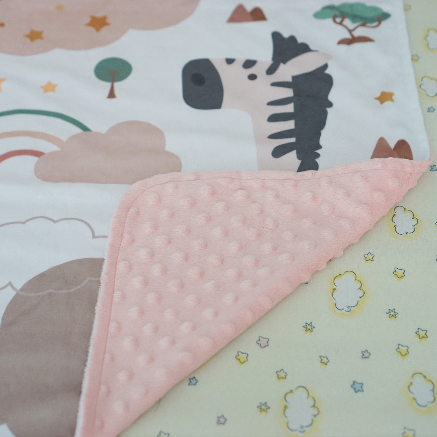 ผ้าห่ม Minky 75x100cm พร้อมส่ง ลาย Safari