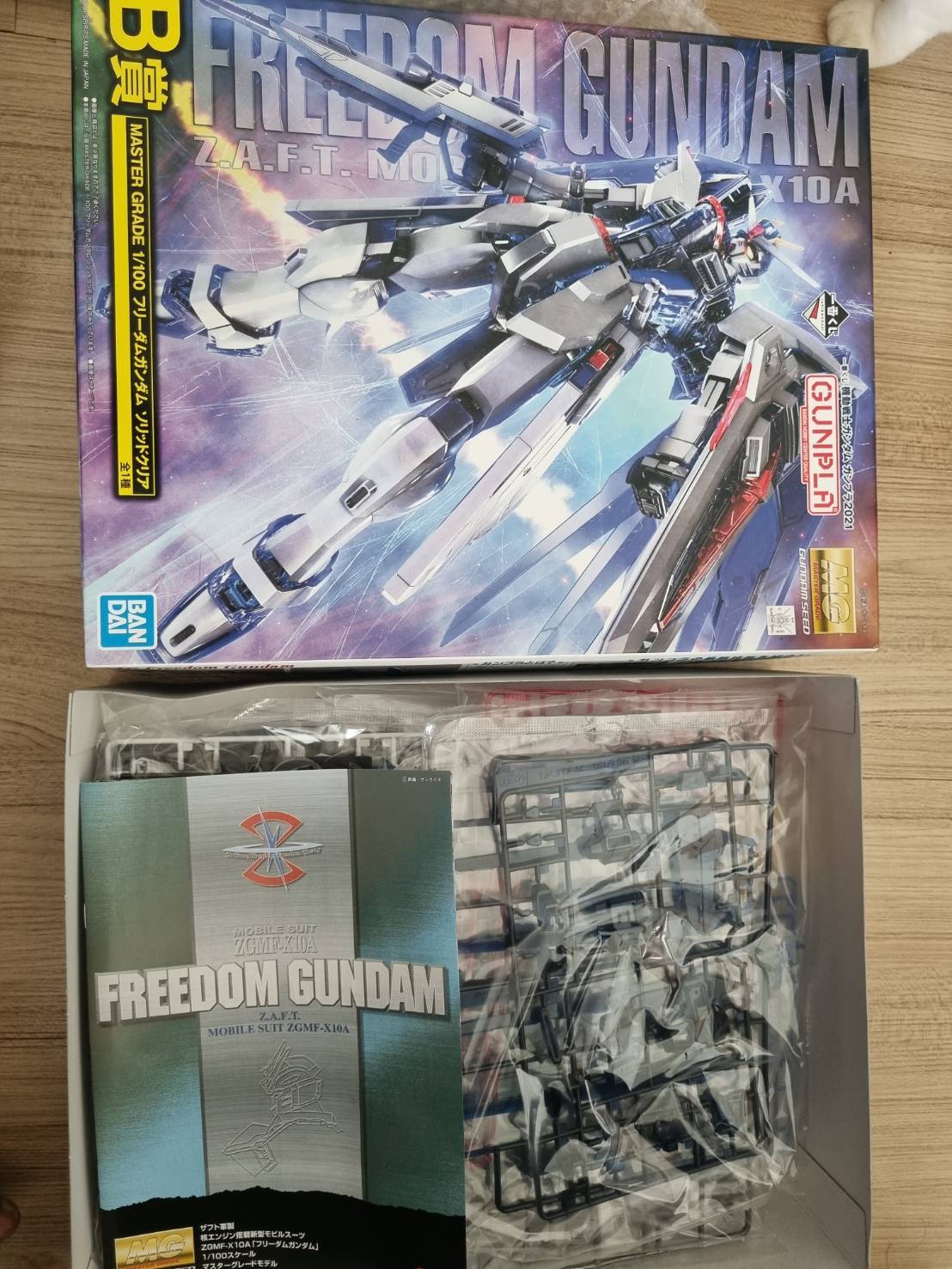 โมเดล MG 1/100 ZGMF-X10A Freedom Gundam Solid Clear