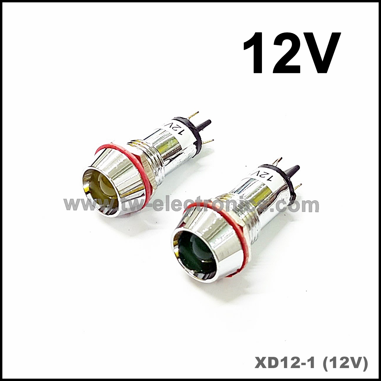 หลอดตู้คอนโทรล 12mm (12V) / XD12-1 Pilot Lamp