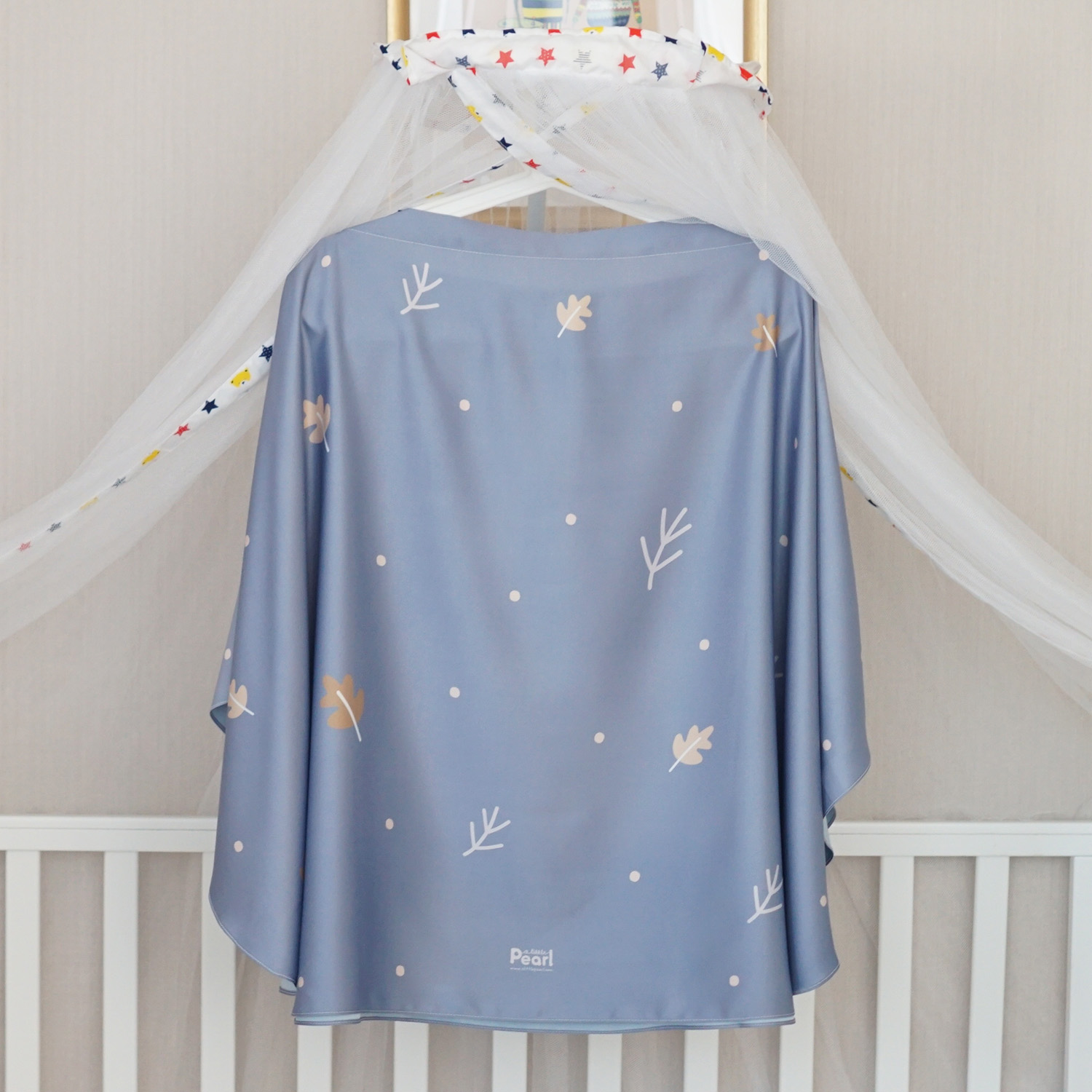 ผ้าคลุมให้นม สั่งทำใส่ชือ ลาย Cozy Collection - Grey