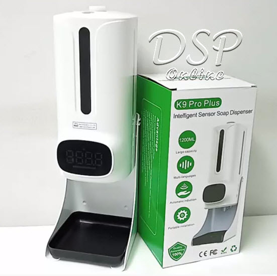 ขายถูก WAC-K9Pro+ เครื่องวัดอุณหภูมิอัตโนมัติ+จ่ายแอลกอฮอล์ รุ่นใหม่ เสียงไทย ใช้ได้ทั้งน้ำและเจล ประกัน1ปี มี อย.