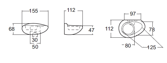 9480 ที่วางแก้วน้ำเซรามิค แซซโซ่ ขาว
