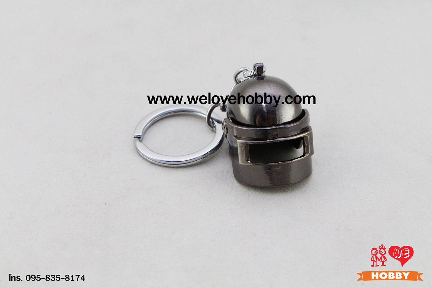 พวงกุญแจ PUBG (PLAYERUNKNOWN'S BATTLEGROUNDS) : หมวกเกราะ (Spetsnaz Helmet) Level 3 สีอะลูมิเนียม