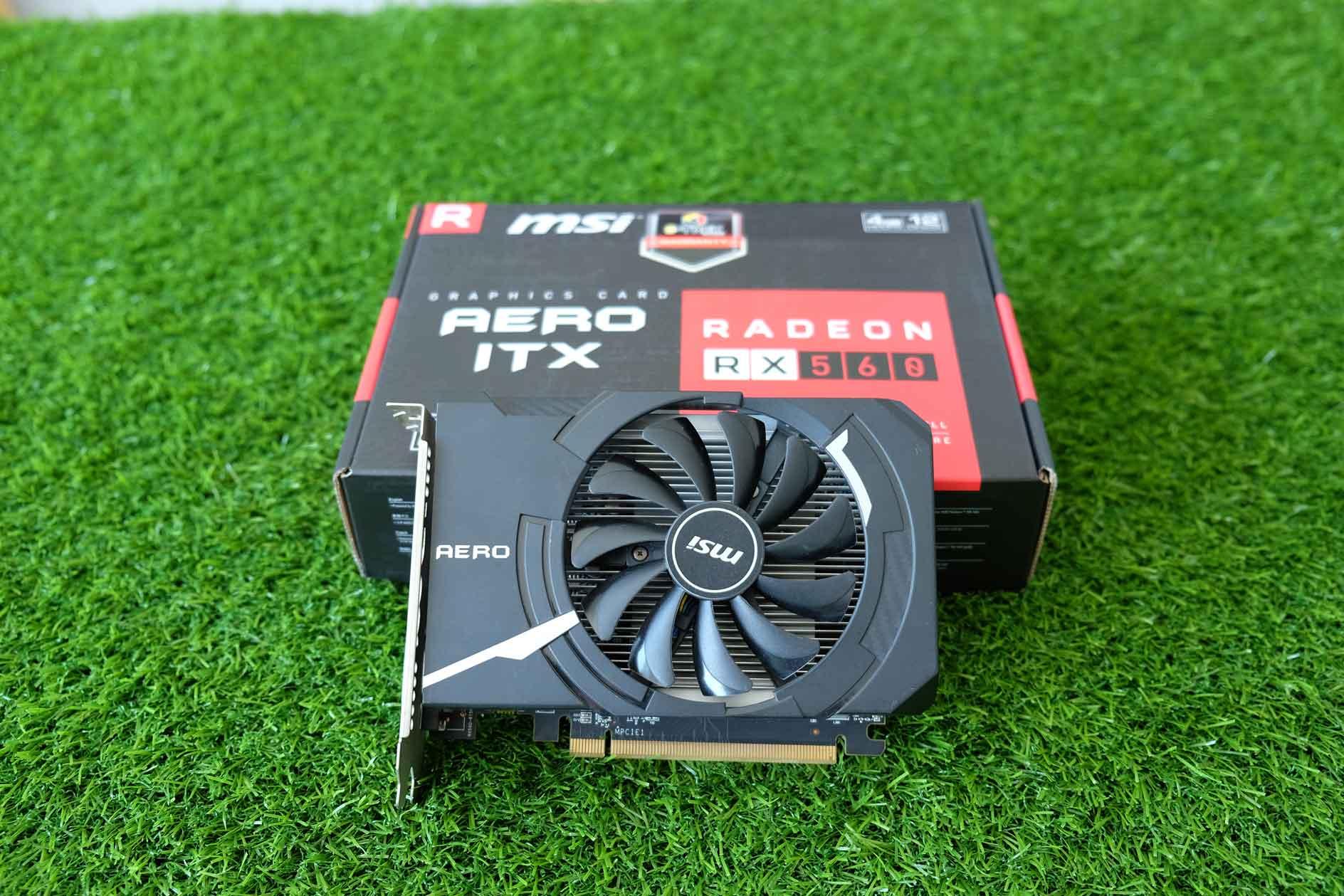 AMD RX 560/4GB MSI AERO ITX (OC,D5) การ์ดจอ 4 G เล่นเกมส์ได้เยอะ
