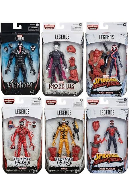 Hasbro Marvel Legends Series Venom Set of 6 (Venompool BAF) 6-inch Figure ฮาสโบร มาร์เวล เลเจนด์ ซีรี่ย์ส เวน่อม ครบเซ็ต6ตัว พร้อมBAF เวน่อมพูล ลิขสิทธิ์แท้