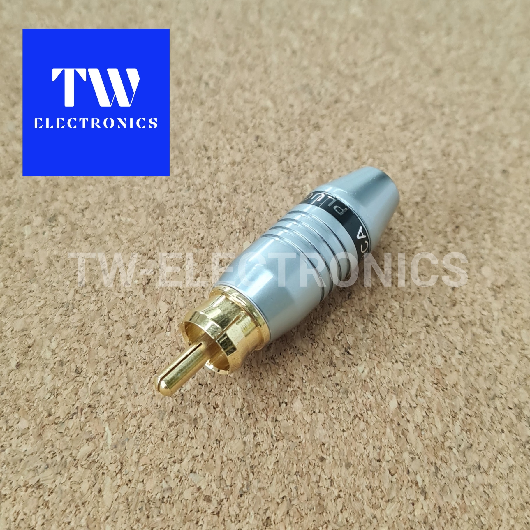 RCA ตัวผู้ (4mm) บรอนด์เทา,คาดดำ