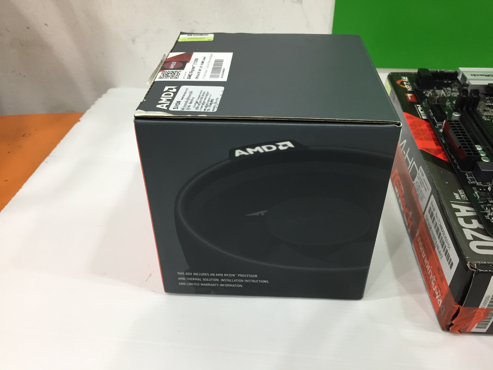 AMD RYZEN3 1200 + ASROCK A320M HDV ครบกล่อง JIB05/2021