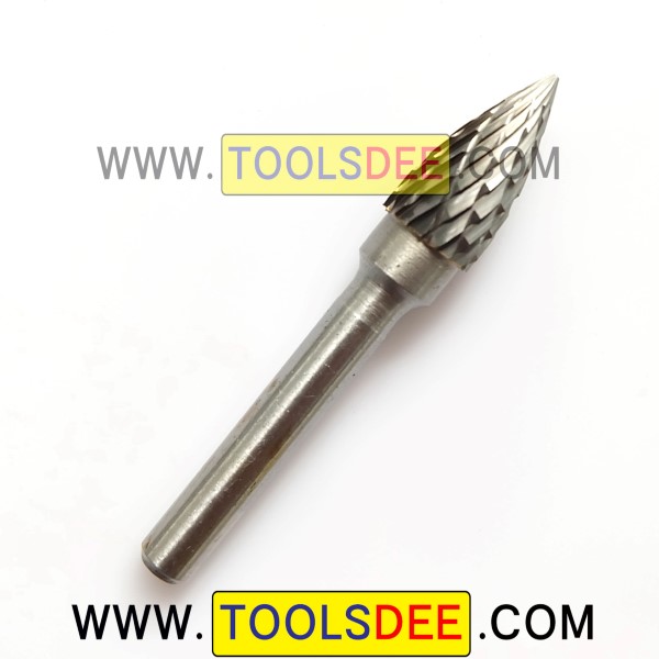 ดอกเจียรคาร์ไบด์ แกน 6 มิล หัวเจียรขนาด 10 มิล Double Cut