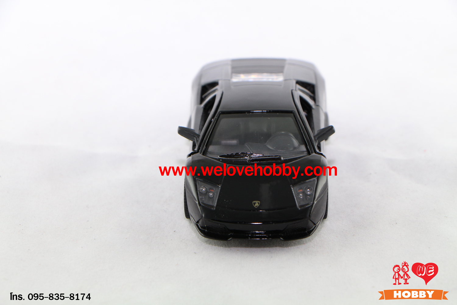 โมเดลรถ Lamborghini Murciélago LP640 สีดำ Scale 1:36
