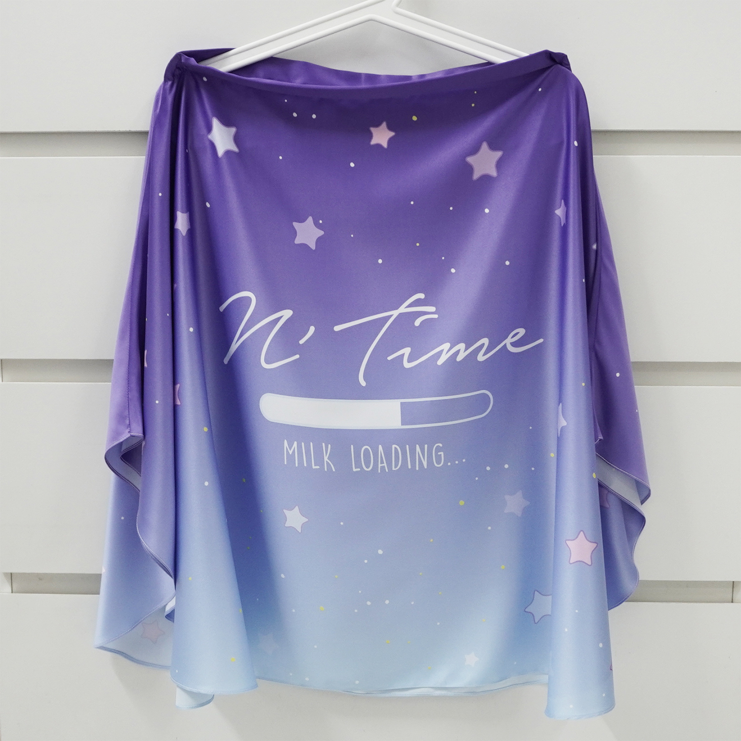 ผ้าคลุมให้นม สั่งทำใส่ชือ ลาย Little Stars - Navy Blue