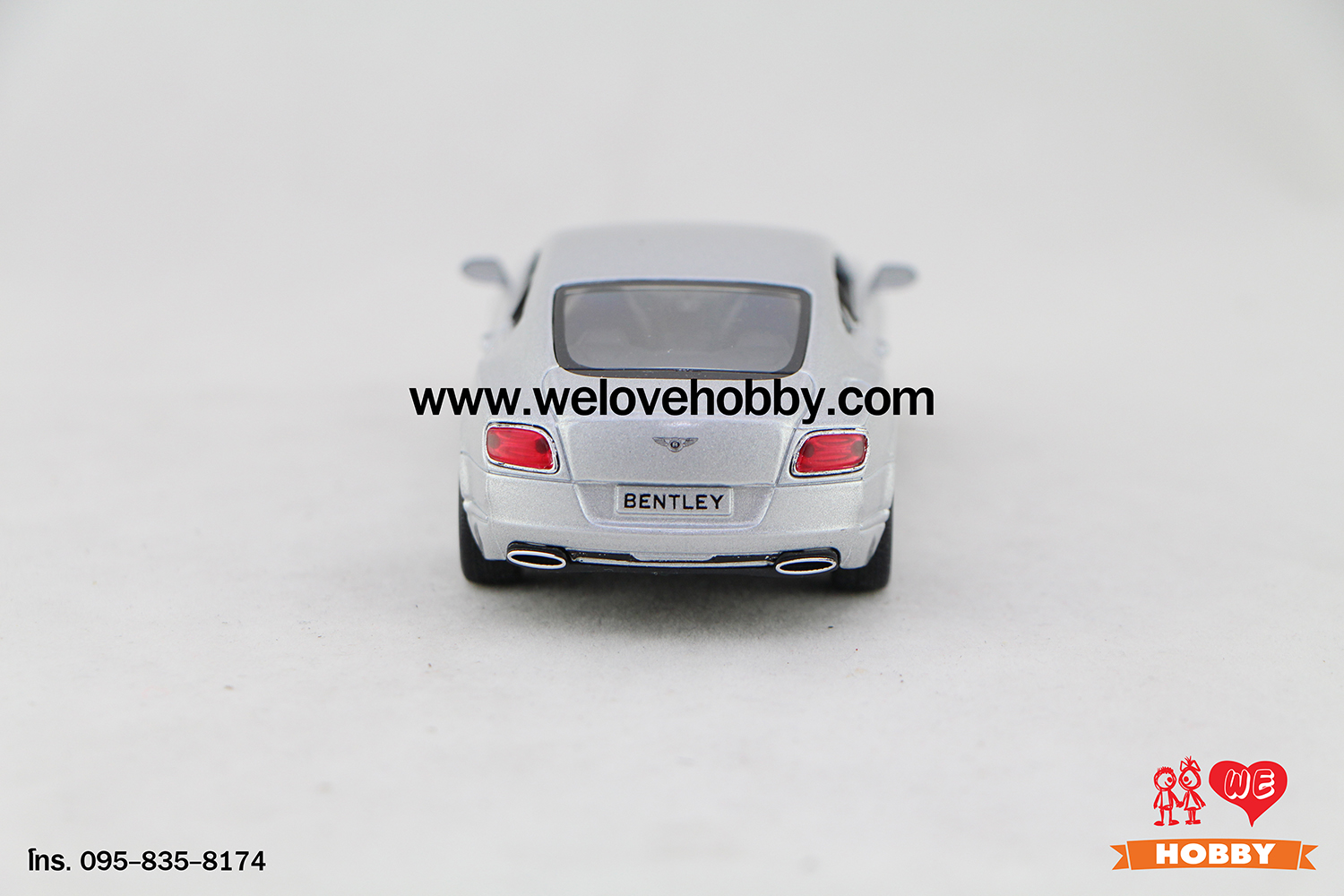 โมเดลรถซุปเปอร์ คาร์ 2012 Bentley Continental GT Speed สีเทาอ่อน Scale 1:38