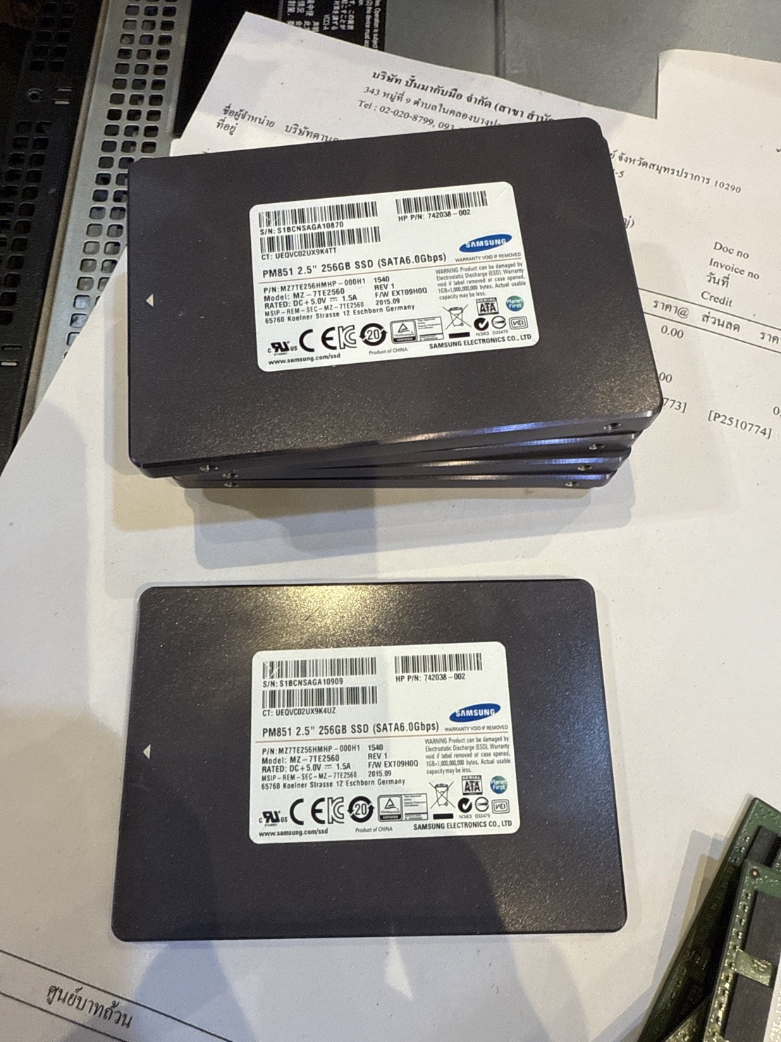 SSD samsung pm851 256GB มี 7 ลูก