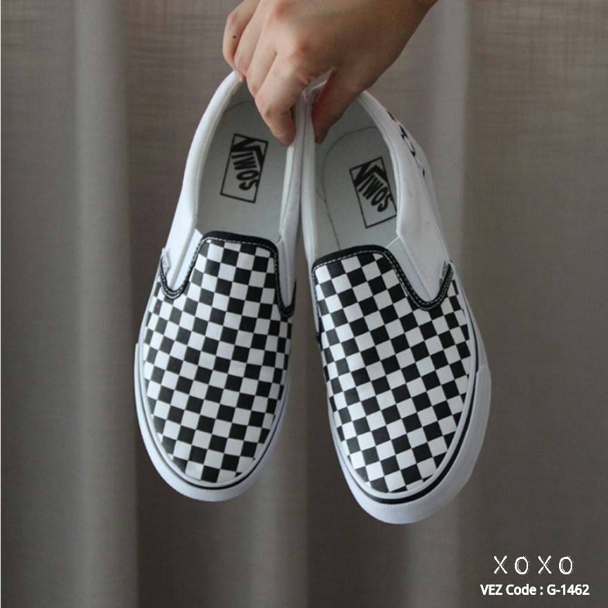 รองเท้าผ้าใบStyle Vans Slip on รุ่น CHECKERBOARD