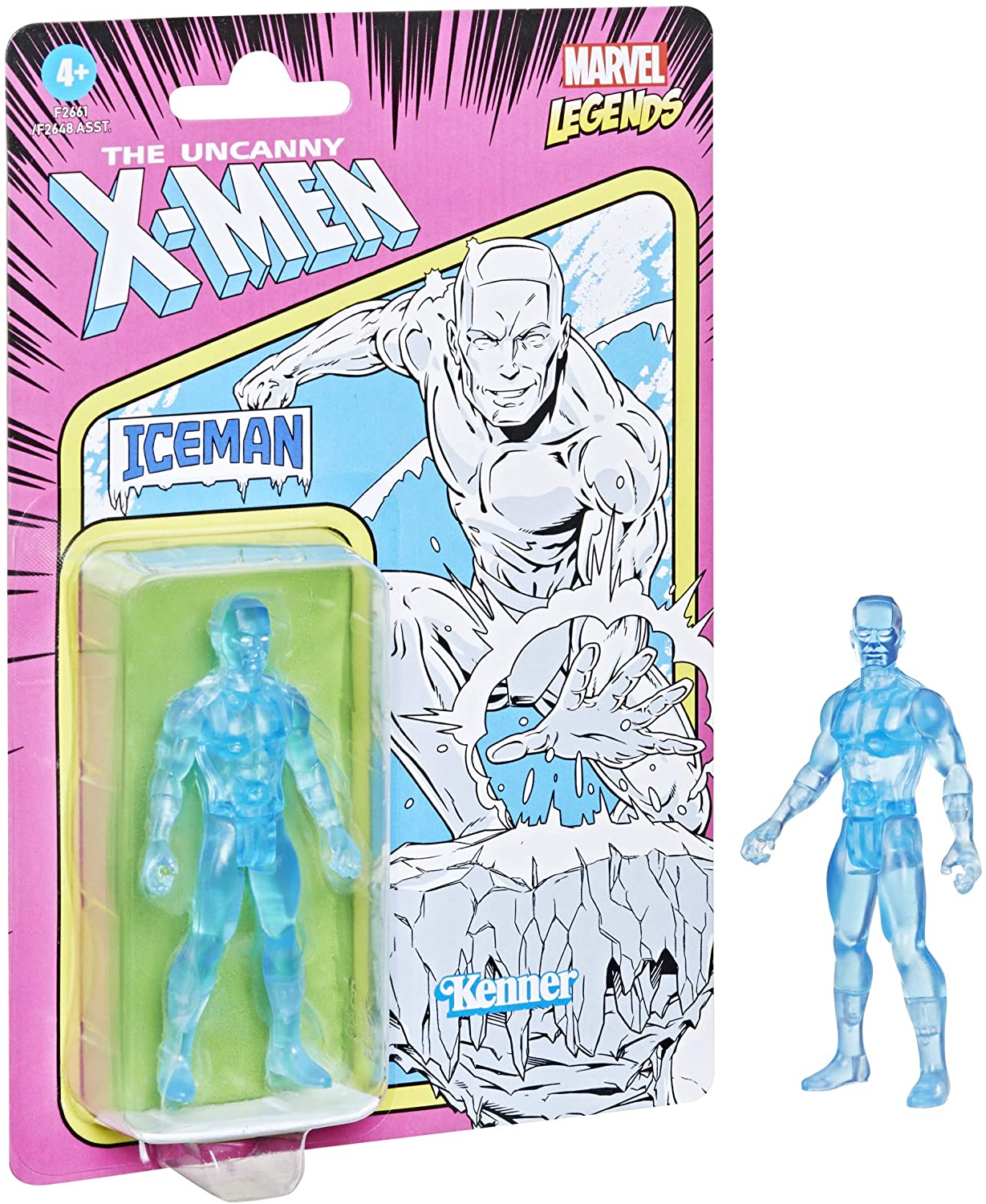 Hasbro Marvel Legends Series Iceman 3.75-Inch Retro 375 Collection Action Figure ฮาสโบร มาร์เวล เลเจนด์ หุ่นโมเดลฟิกเกอร์ ไอซ์แมน ขนาด 3.75 นิ้ว ลิขสิทธิ์แท้
