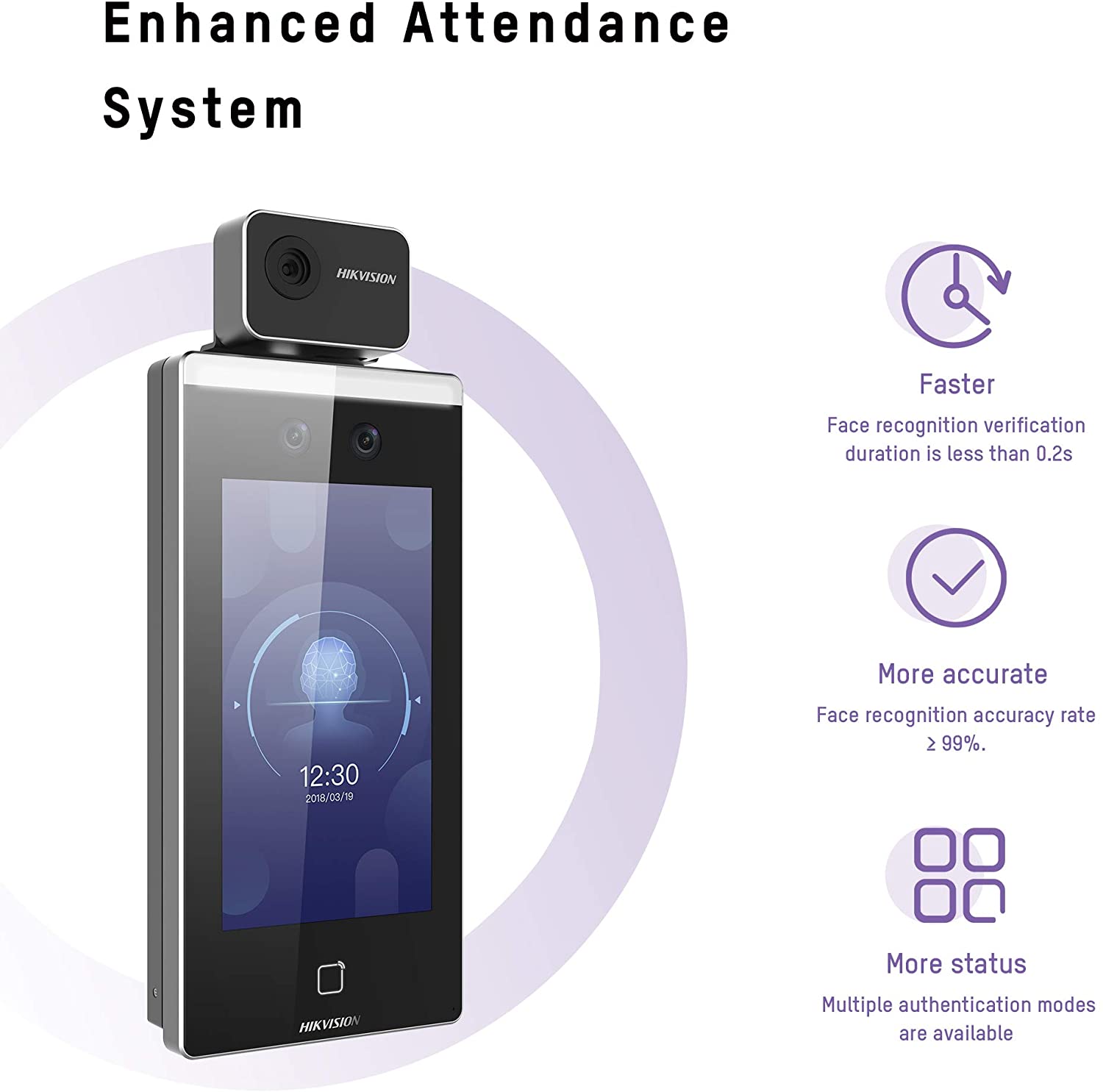 ขายถูก Hikvision รุ่น DS-K1TA70MI-T Face Recognition Terminal สแกนใบหน้าพร้อมแจ้งอุณหภูมิ