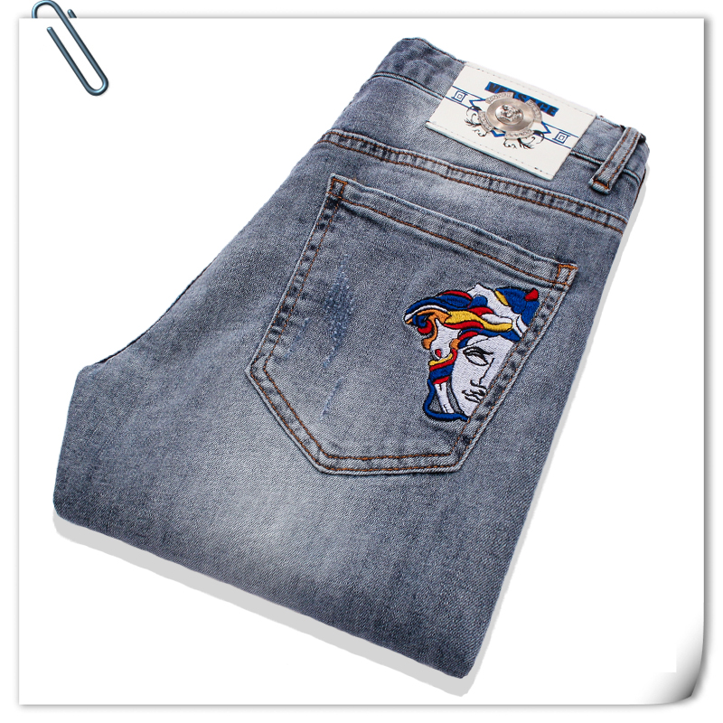 001010 ยีนส์ Ajaz James Style Versace Italy New Summer 2019 Jeans Denim Slim feet Size 28-38