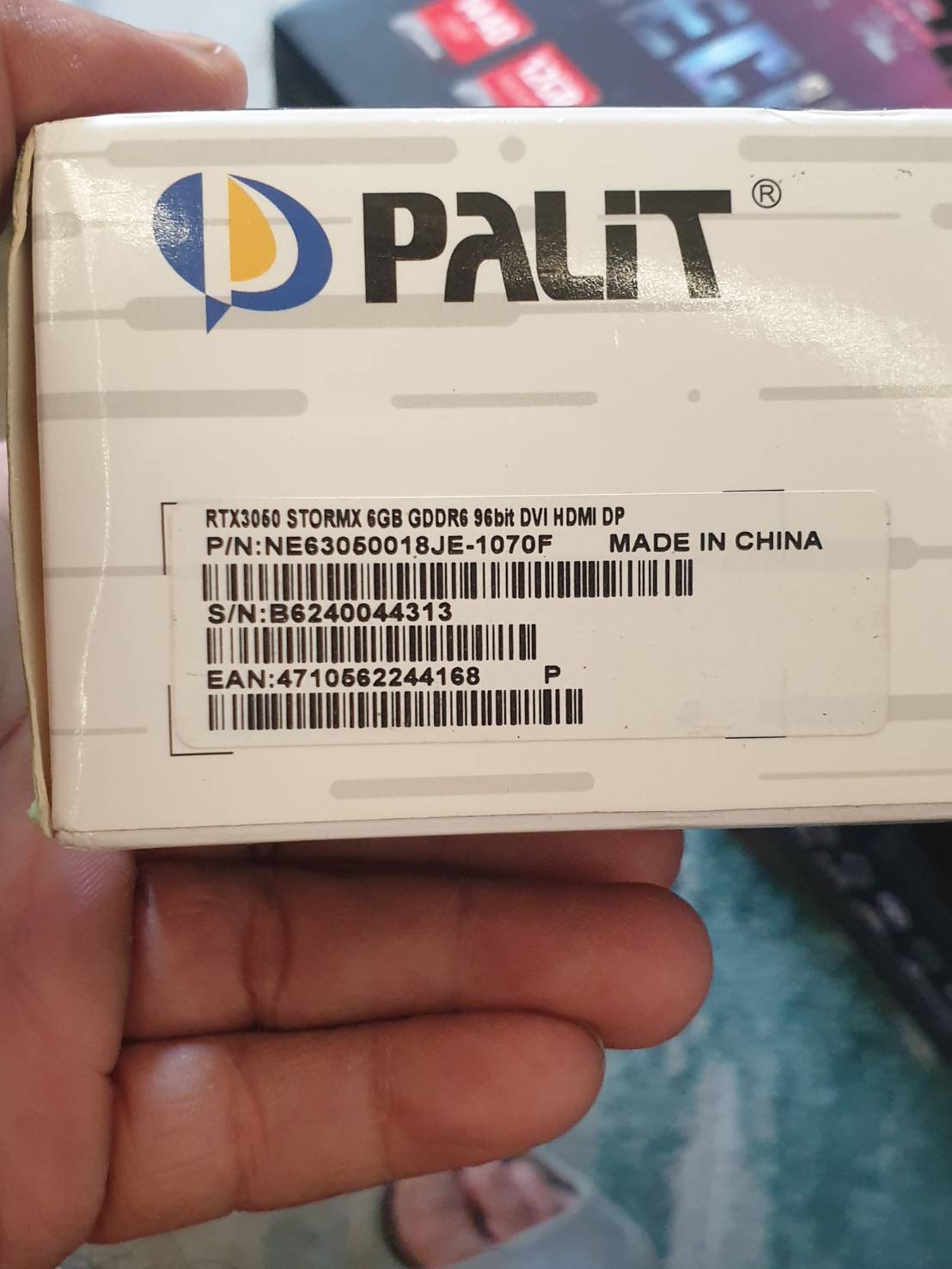 การ์ดจอ Rtx 3050 Palit Stormx 6GB DDR6 ประกันเหลือ