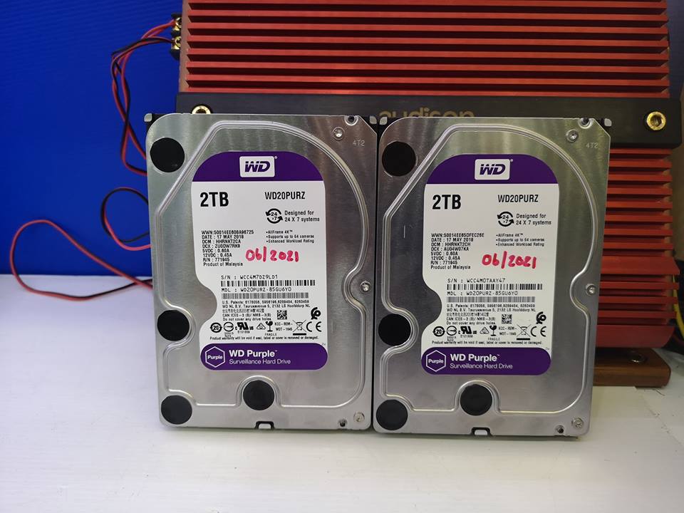 2 TB. WD PURPLE 5400RPM SATA3 (WD20PURZ) 06/2021