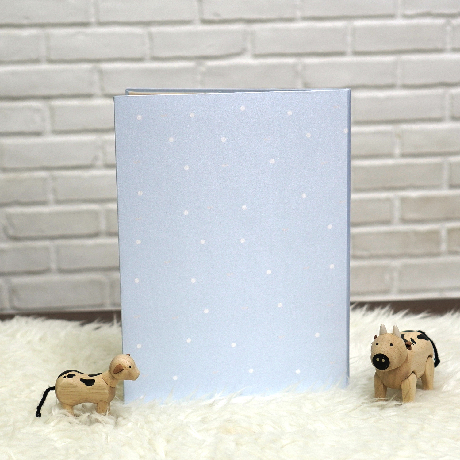 แฟ้มทะเบียนสมรส/สูติบัตร สั่งทำใส่ข้อความ ลาย Teddy - Blue