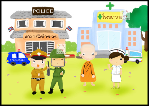 ภาพตัดต่อ : อาชีพต่างๆ