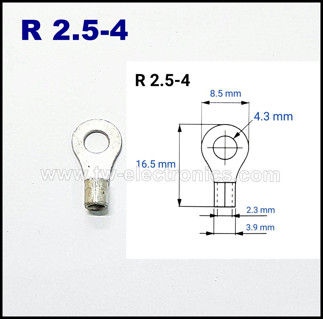 หางปลากลม เปลือย T-LUG / R2.5-4