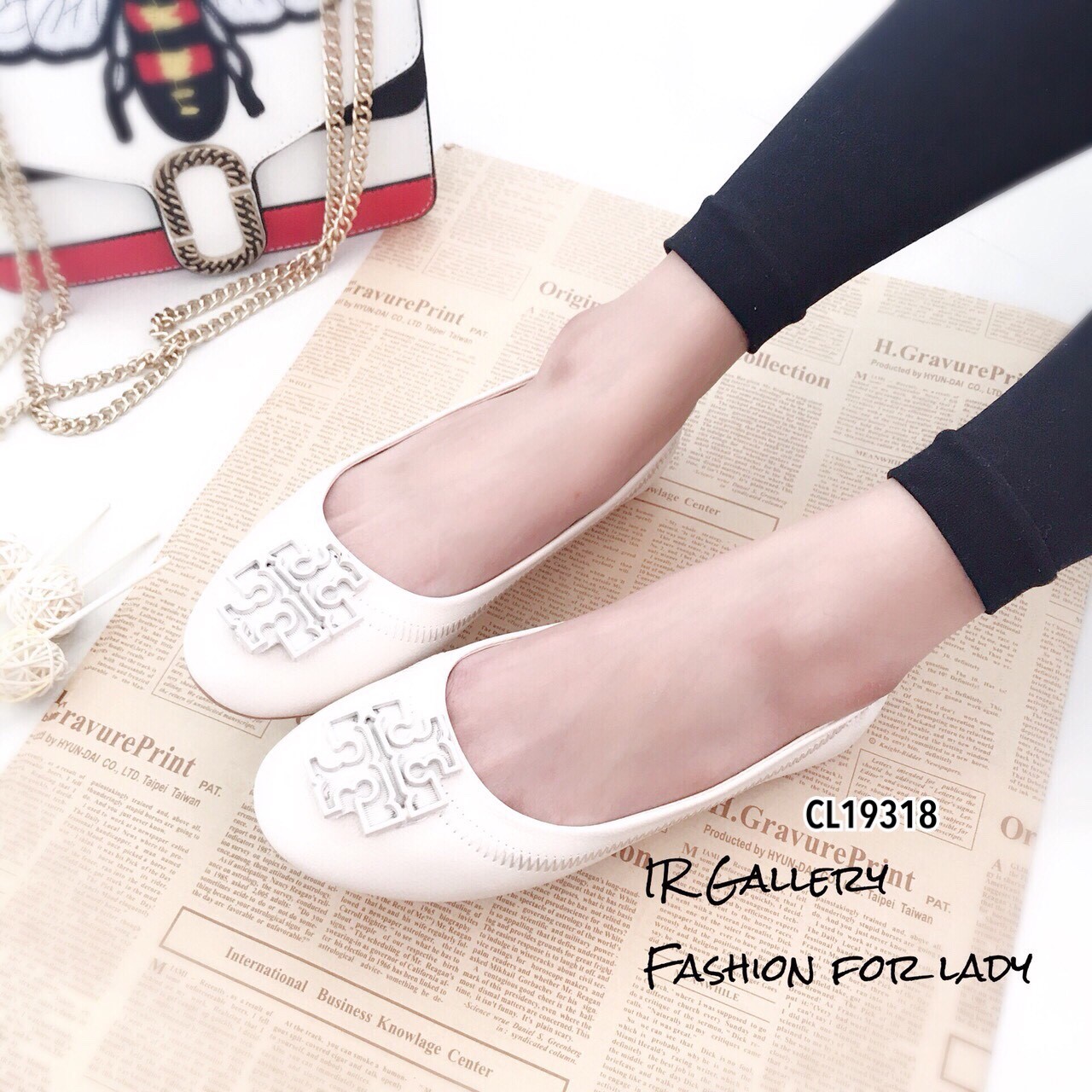 รองเท้าคัทชู Style Brand Tory Burch (สีครีม)