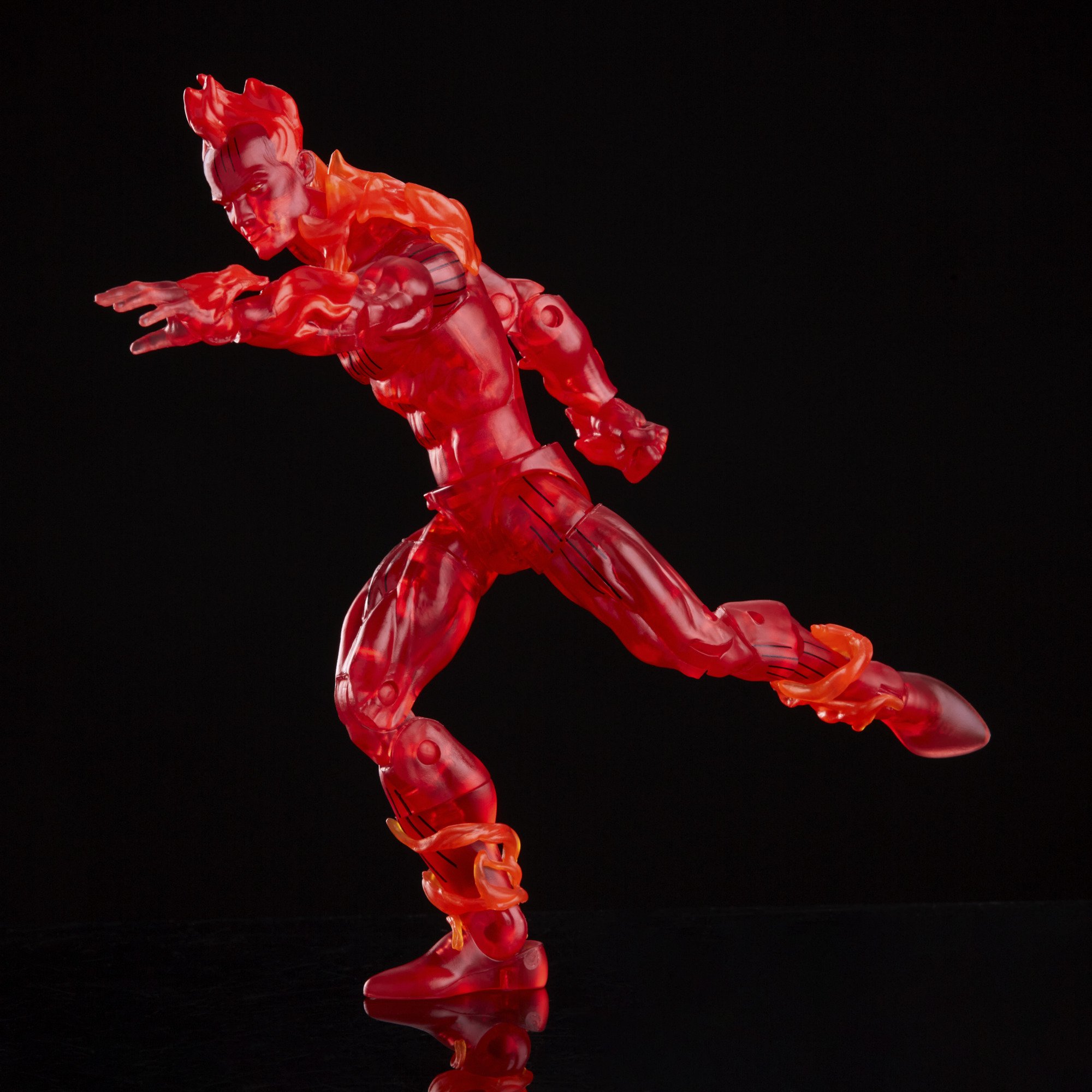 Hasbro Marvel Legends Series Retro Fantastic Four The Human Torch 6-Inch Action Figure ฮาสโบร มาร์เวล เลเจนด์ แฟนแทสติก โฟร์ หุ่นโมเดลฟิกเกอร์ ฮิวแมน ทอร์ช ขนาด 6 นิ้ว ลิขสิทธิ์แท้