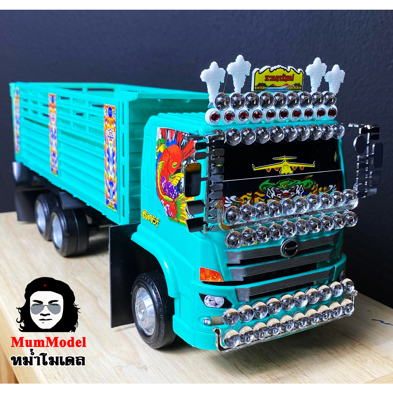หม่ำโมเดล รถดั๊มพ์แต่ง1/24 เข็นเล่นบรรทุกได้ ไม่ใช่รถบังคับ รถโมเดล สิบล้อแต่งซิ่ง รถของเล่นพลาสติก truck toy รถหม่ำโมเดล