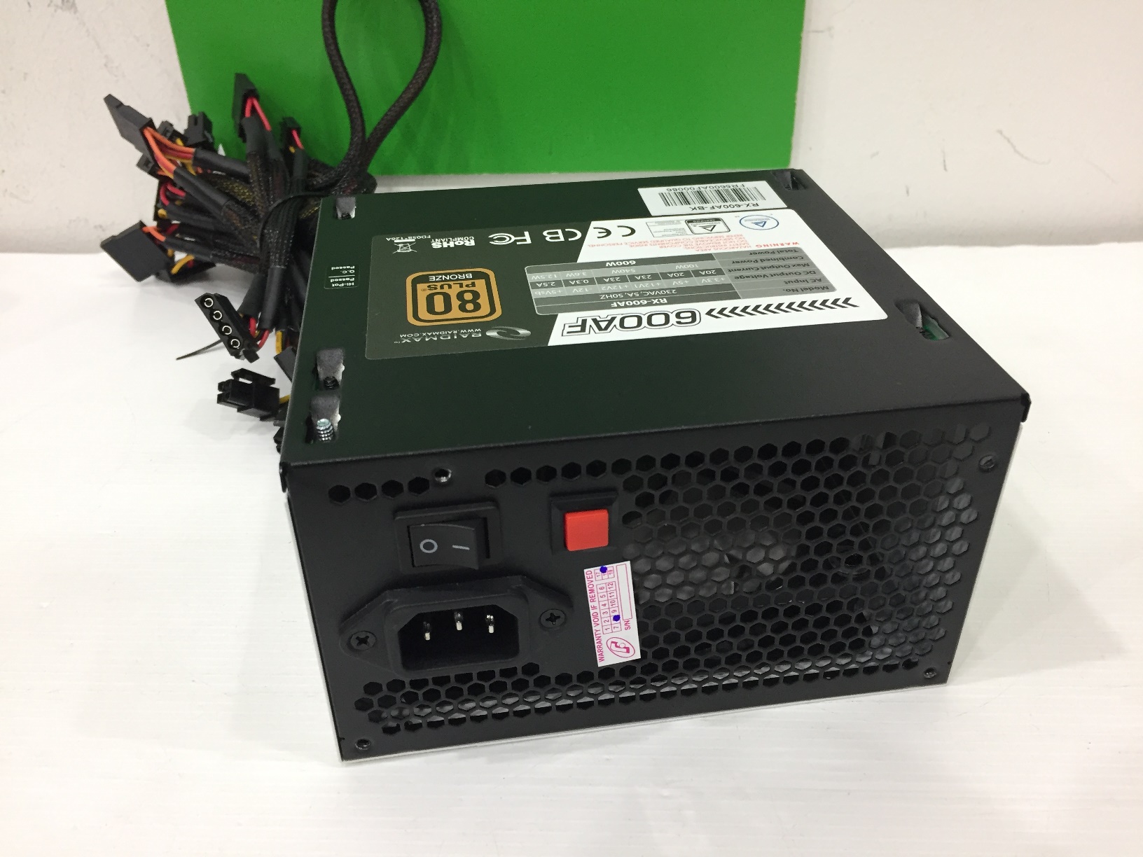 RAIDMAX RX-600AF 600W. 80+ Advice 08/2023