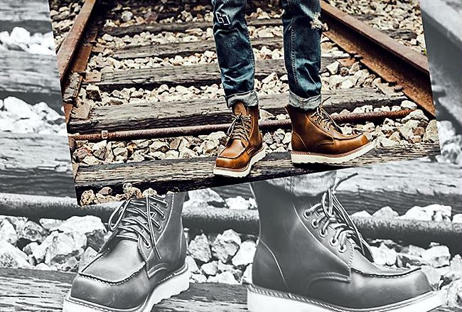 01070 รองเท้าบูท Miyano Martin Boots Leather Shoes high สไตล์วินเทจ [ชาย/หญิง] Size 39-44