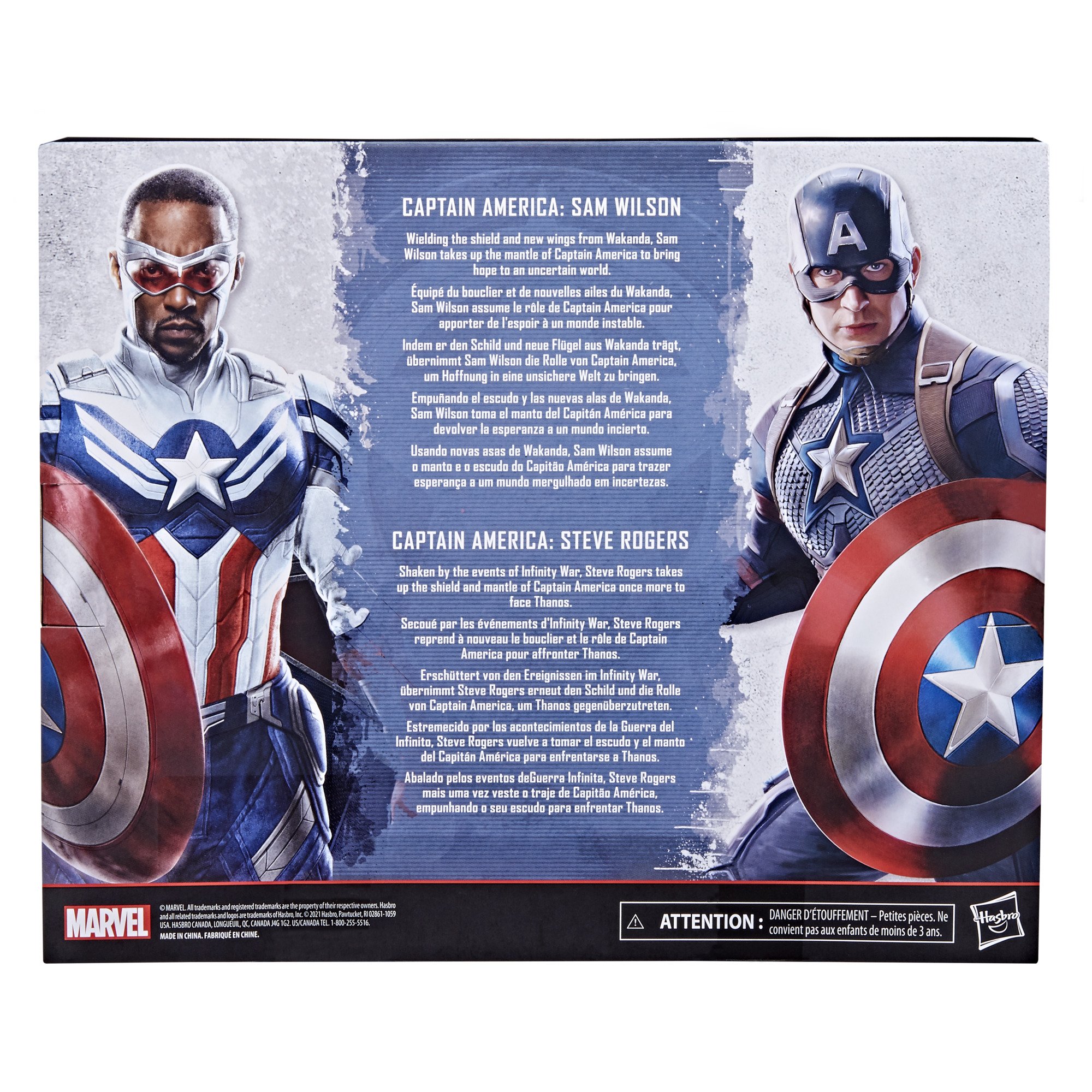 Hasbro Marvel Legends Series Captain America 2-Pack (Steve Rogers and Sam Wilson) 6-inch Figure ฮาสโบร มาร์เวล เลเจนด์ ซีรี่ย์ส หุ่นโมเดลฟิกเกอร์ กัปตัน อเมริกา แพ๊คคู่ (สตีฟ โรเจอร์ส และ แซม วิลสัน) ขนาด 6 นิ้ว ลิขสิทธิ์แท้