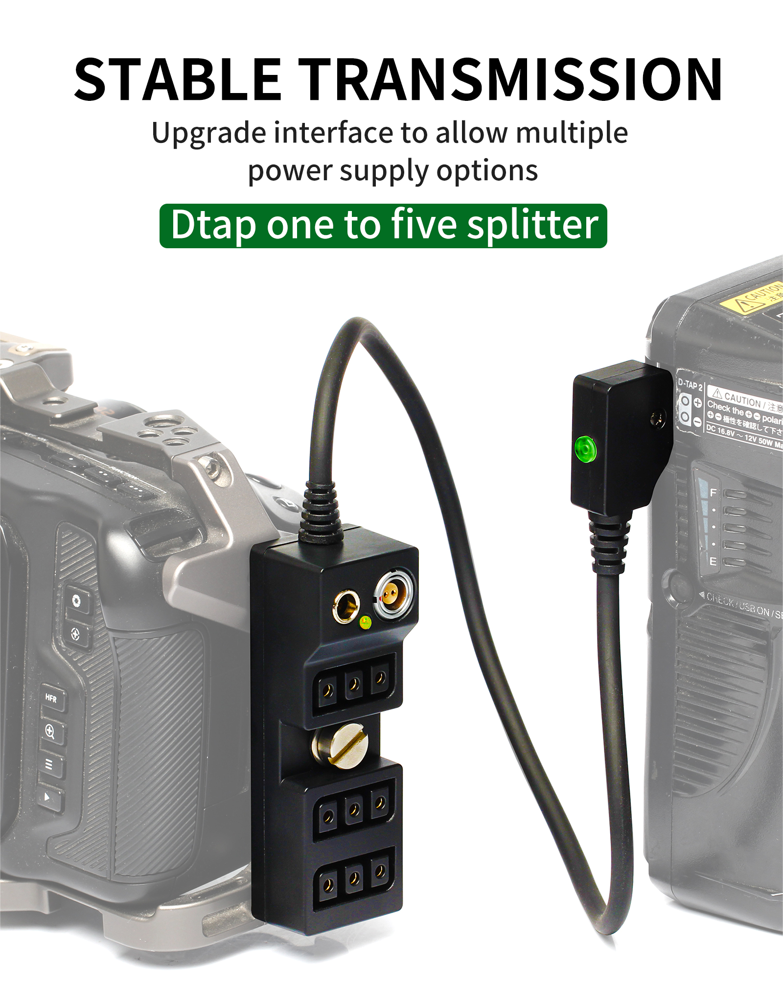 ZITAY Dtap One to Five Splitter Hub Power Adapter Cable (CD05)