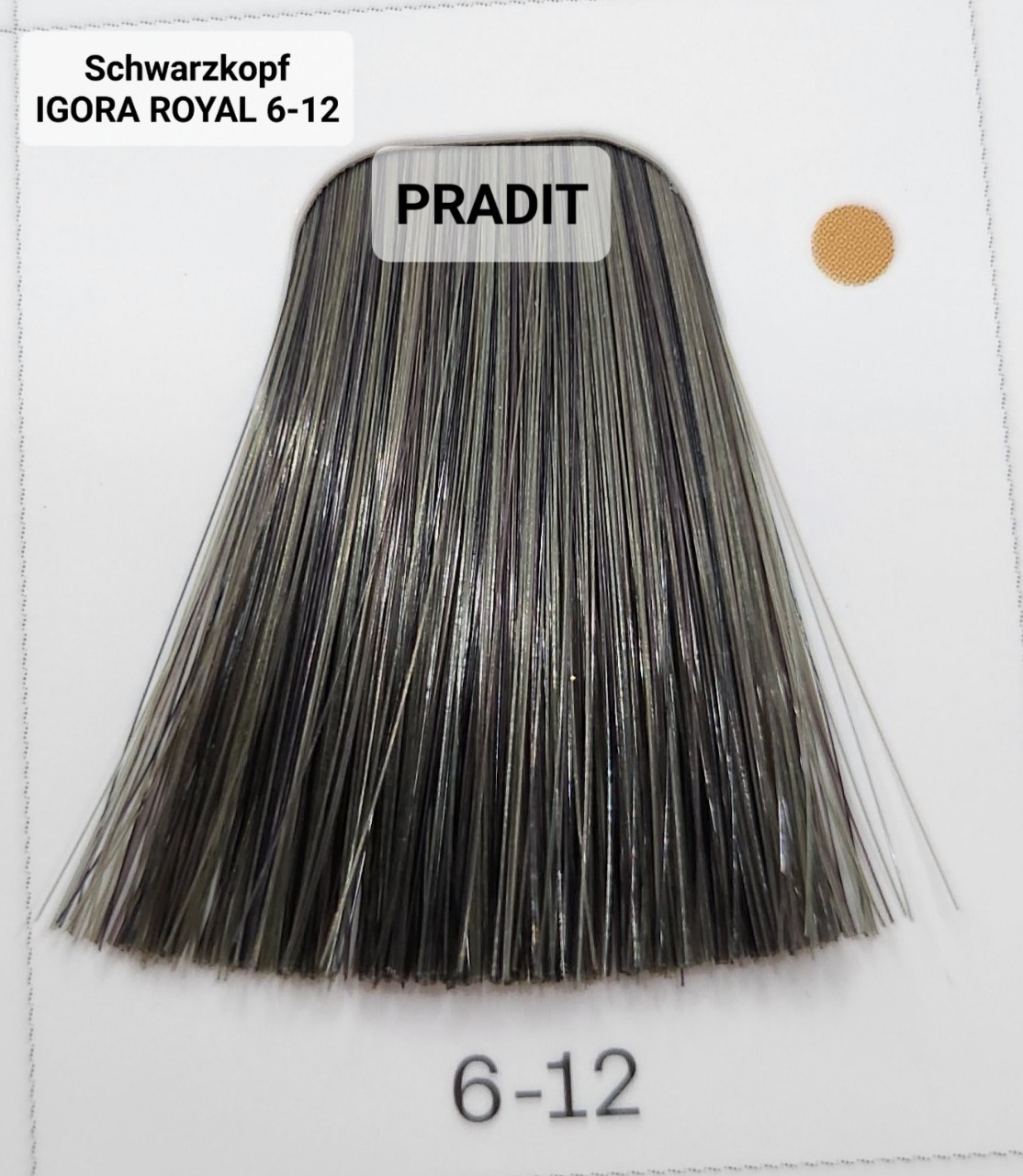 Schwarzkopf Igora Royal ครีมย้อมผม อีโกร่า รอยัล เบอร์6-12 สีบลอนด์เข้มขี้เถ้าหม่นเทา (60ml) 80 กรัม