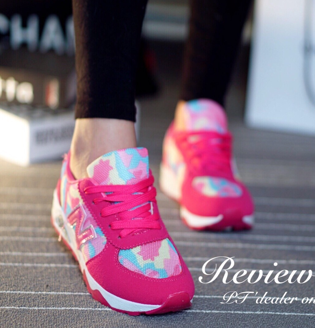 พร้อมส่ง : รองเท้า New Balance Pastel Military Sneakers (สีชมพู)