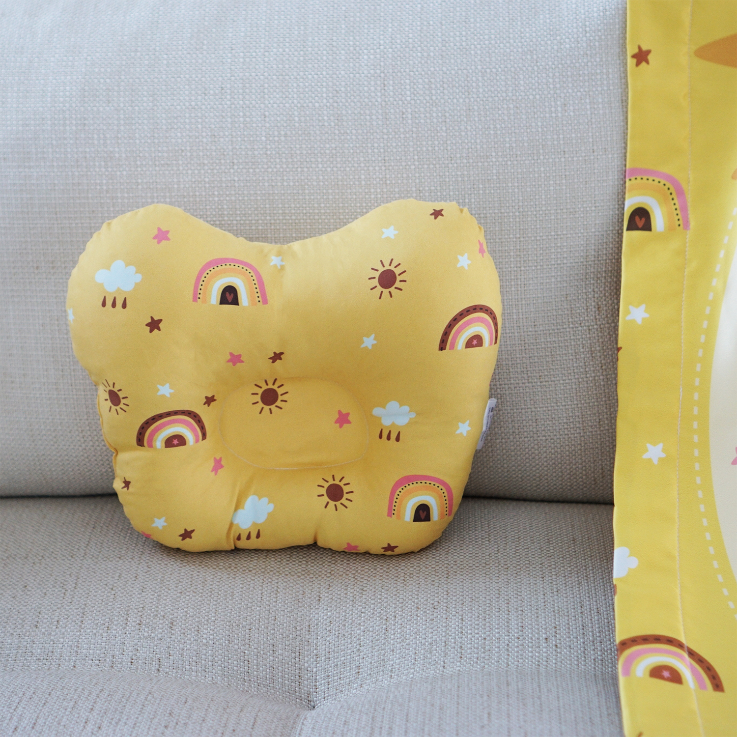 หมอนเด็ก หมอนหลุม Baby Pillow สั่งทำใส่ชื่อ ลาย Tiger - Yellow