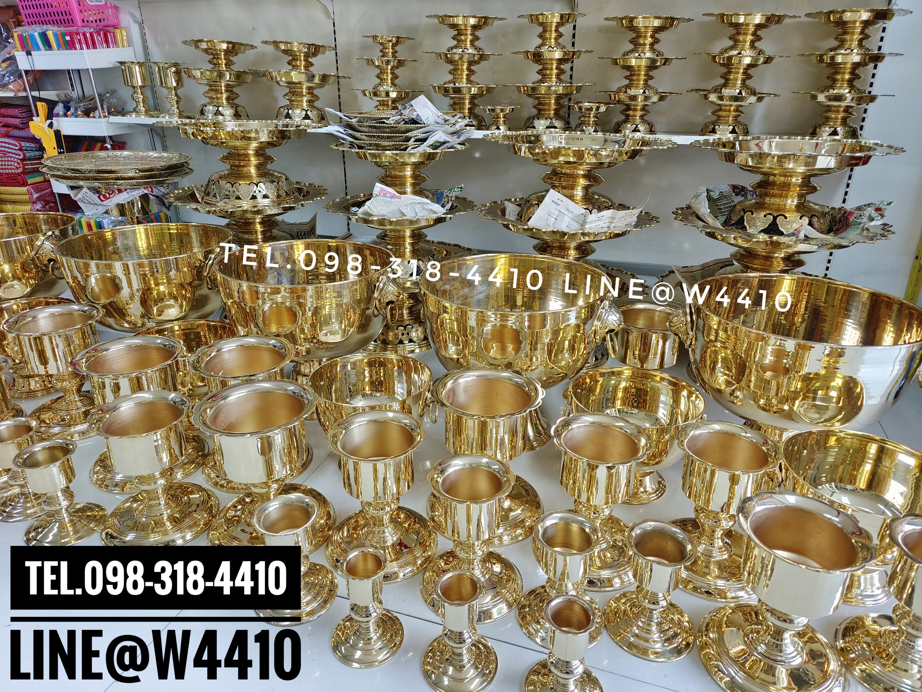 เชิงเทียนพรรษา ทองเหลือง